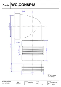 McAlpine WC-CON8F18 90 degree Flexible WC Connector