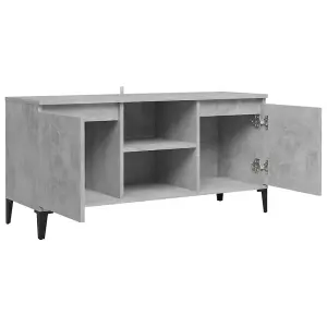 Berkfield TV Cabinet with Metal Legs Concrete Grey 103.5x35x50 cm