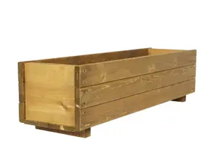 Wooden Garden Trough Planter Outdoor Veg Pot Box Large  1000mm wide