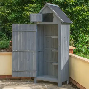 KCT Garden Shed Outdoor Storage Apex Tool Small Cupboard