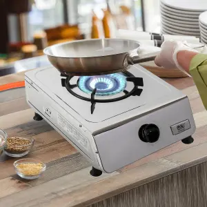 NJ-100SD Indoor Single Burner Gas Stove Stainless Steel Portable Camping Cooker LPG 4kW