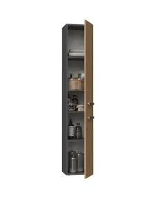 Nel II Bathroom Cabinet Anthracite Artisan Oak