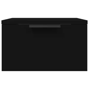 Berkfield Wall-mounted Bedside Cabinet Black 34x30x20 cm