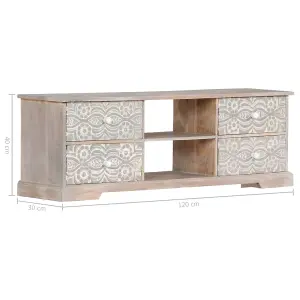 Berkfield TV Cabinet 120x30x40 cm Solid Acacia Wood