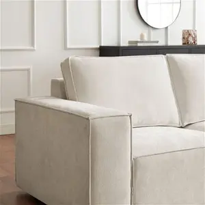 DUSK Brooklyn 3 Seater Sofa - Ivory - Chenille