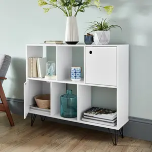 Azeil Bookcase White/White