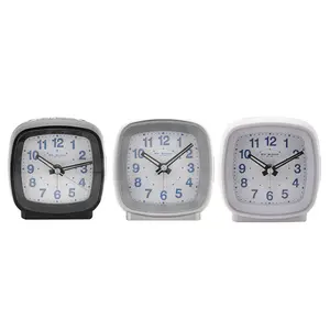 Analogue Quartz Movement / Crystal Alarm Tabletop Clock in Black