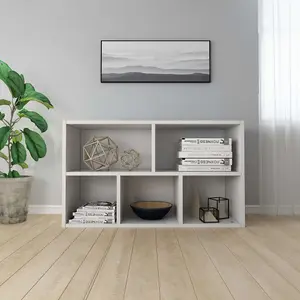 Berkfield Book Cabinet/Sideboard High Gloss White 50x25x80 cm Engineered Wood