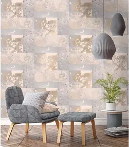 Starlight Love To Shine Natural Wallpaper M1485 - Metallic Sparkle Kids Bedroom