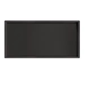 Solid Brass Wet Room Shower Niche Recessed Storage Shelf in Matt Black - 300x600mm