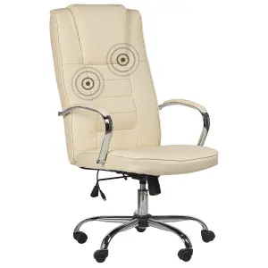 Massage Chair GRANDEUR Faux Leather Beige