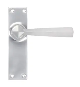 From The Anvil Satin Chrome Straight Lever Latch Set