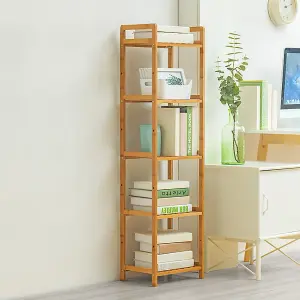 5 Tier Wood Shelf Unit Bookshelf Organizer for Living Room Home 350mm(W)