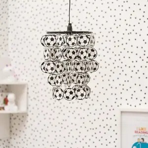 ValueLights Children's Black And White Football Bedroom/Nursery Ceiling Pendant Light Shade