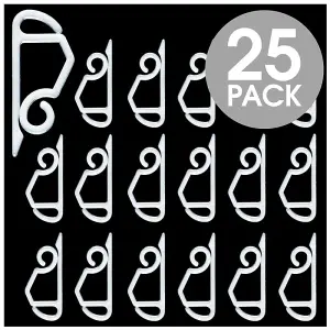 Hang Ups 25 Clear Plastic Gutter Hooks Outdoor Shingle Light Hook Clips