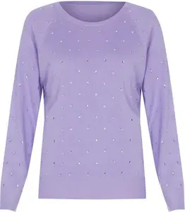 Bonmarche Lilac Sparkly Jumper, Size: 10