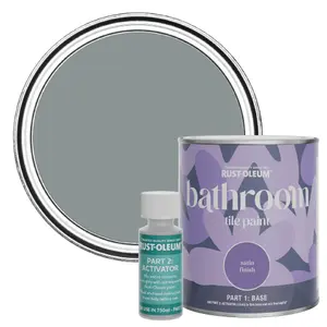 Rust-Oleum Slate Satin Bathroom Tile Paint 750ml