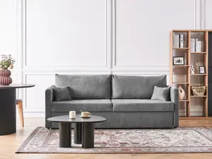 Sofa Bed BLEIK Light Grey with Storage