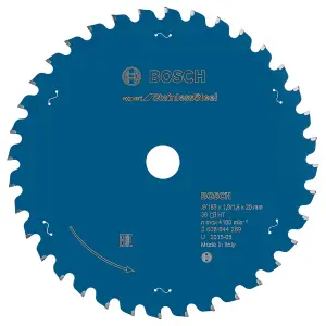 Bosch Professional Circular Saw Blade for Stainless Steel - 185 x 20 x 1.9 x 36 Expert