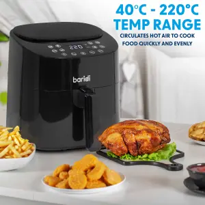 Baridi 3.5L Low Fat Air Fryer Digital Rapid Oil Free Circulation 1300W 8 Presets