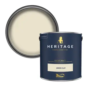 Dulux Trade Heritage Green Clay Velvet matt Wall paint, 2.5L