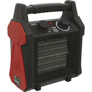 2800W Industrial Ceramic Fan Heater - 2 Heat Settings - Thermostat Control