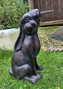 Stargazing Hare Garden Sculpture Cast Iron Ornament