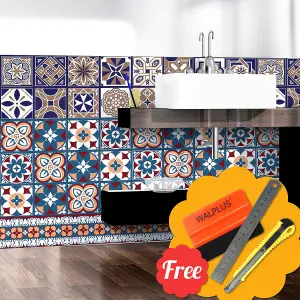 Walplus Talavera Combo Mix Tile Stickers