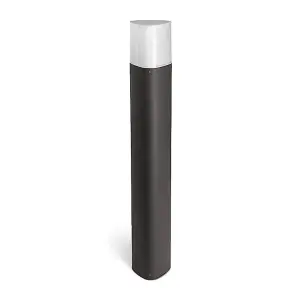 Luminosa Mandela 1 Light Outdoor Bollard Light Urban Grey IP44