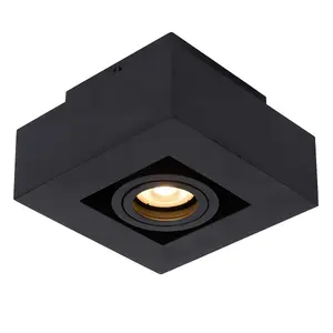 Lucide Xirax Modern Ceiling Spotlight - LED Dim to warm - GU10 - 1x5W 2200K/3000K - Black