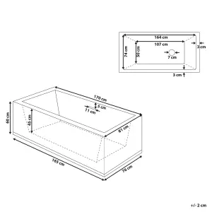 Freestanding Bath 1700 x 810 mm White RIOS