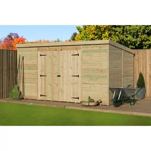 14 Ft. W x 8 Ft. D Shiplap Pent Wooden Shed