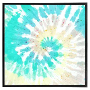 Tie dye pattern shibori print (Picutre Frame) / 30x30" / White