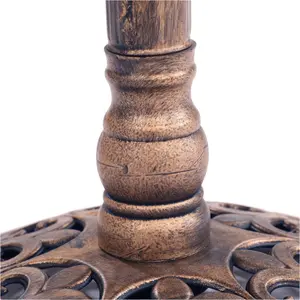 Oypla Traditional Ornamental Pedestal Garden Water Bird Bath (Bronze)