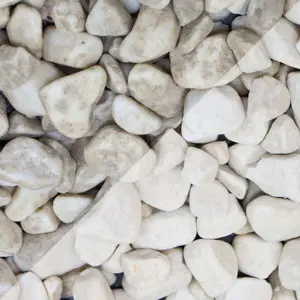 Blooma White 20-40mm Rounded pebbles