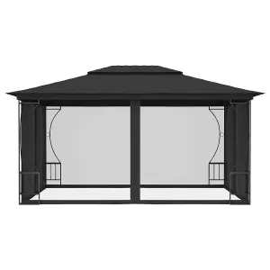 Berkfield Gazebo with Nets 300x400x265 cm Anthracite