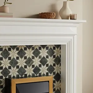 Focal Point Charlottesville White & black MDF Timeless Fireplace surround set