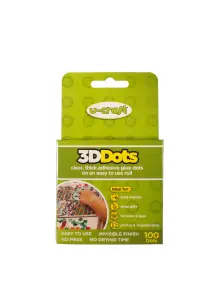 U-Craft 3D Thick Adhesive Dots Extra Strength Permanent Double Sided On A Roll Pack of 100 (2 packs)