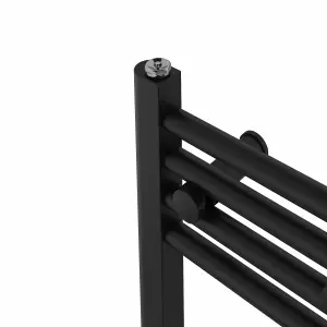 Rinse Bathrooms 800W Electric Heated Warming Towel Rail Bathroom Radiator Black - 1400x300mm