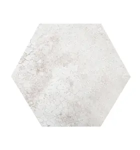 Top Ceramics Beige Hexagon Floor Wall Tile (L)22.5cm x (W)22.9cm Each box 0.87sqm