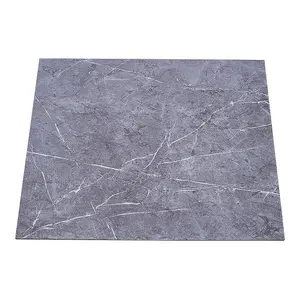 24Pcs Marble Texture Flooring Tile 2mm Thickness Self-adhesive PVC Flooring Tile