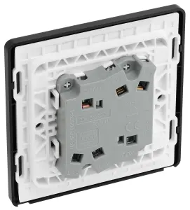 BG Evolve PCDCP42WB Polished Copper 2 Gang 20A 16AX 2 Way Wide Rocker Light Switch - Black Insert