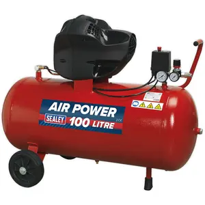 100L Oil-Free V-Twin Air Compressor with 3 hp Induction Motor for Efficient Performance