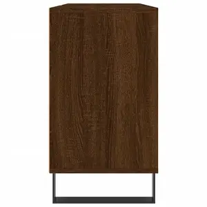 Berkfield Bathroom Cabinet Brown Oak 80x33x60 cm Engineered Wood