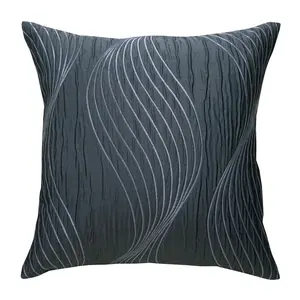 Briggett Square Scatter Cushion with Filling Charcoal