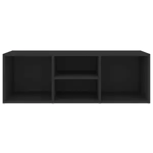 Shoe Storage Bench Black 105x35x35 cm Engineered Wood