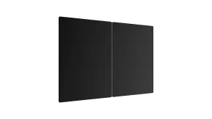 ALLboards Glass Chopping Board BLACK CLASSIC Black 2 Set 52x30cm Cutting Board Splashback Worktop Saver for Kitchen