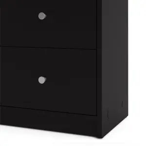 6 Drawer Chest (3+3) in Black May