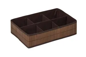 Maison by Premier Kankyo 6 Sections Dark Brown Storage Box