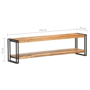 Berkfield TV Cabinet 150x30x40 cm Solid Acacia Wood